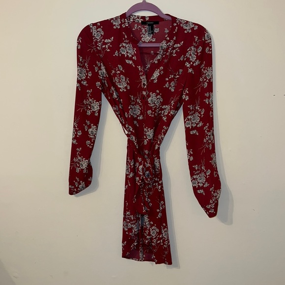 Forever 21 Red Floral Dress - Picture 3 of 6